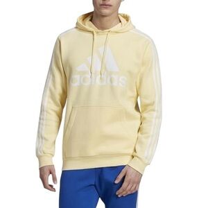 Adidas Yellow and White Pull Over Fleece Hoodie  Nwot Size M Medium